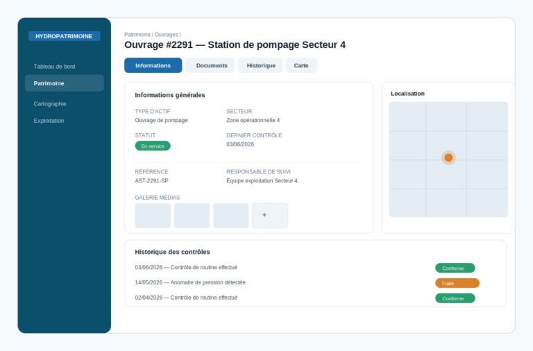 HydroPatrimoine Cloud (Web/Backend)