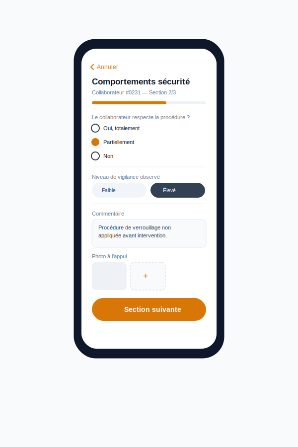 Sentinelle Terrain (Mobile Flutter — Android)