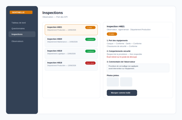 Sentinelle Pilotage (Web/Backend)