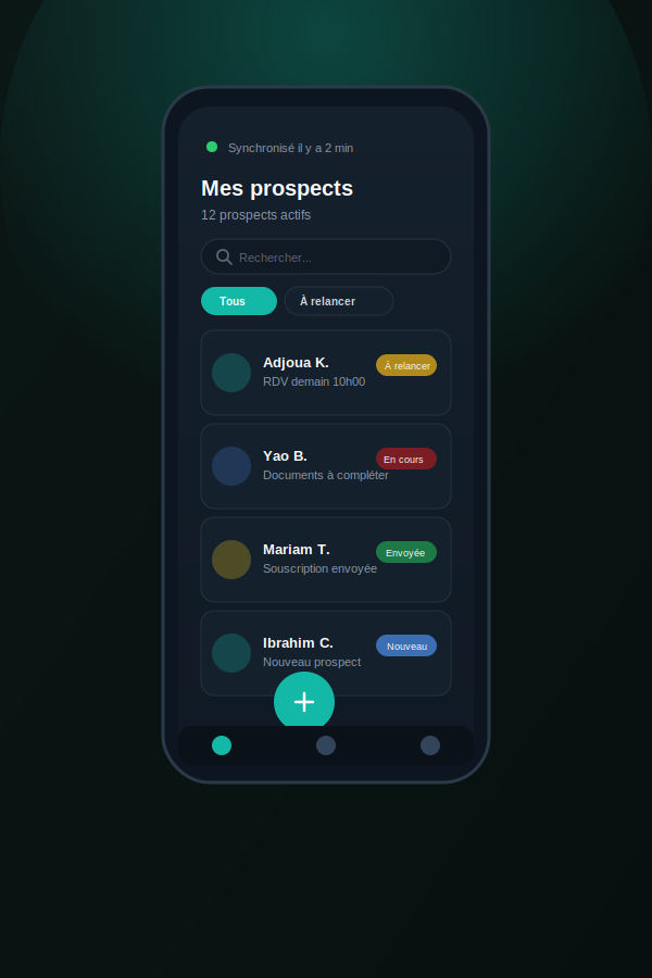 Application Mobile Terrain pour un Courtier Gestionnaire en Assurance Santé